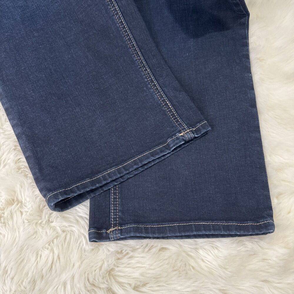 Lane Bryant Crop Genius Fit Jeans Plus 18 (38x25) Dark Wash Blue Stretch Womens - Picture 6 of 10
